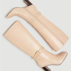 Ann Taylor Isabella Leather Buckle Heeled Boots - RET $298  BRAND NEW Size 9.5